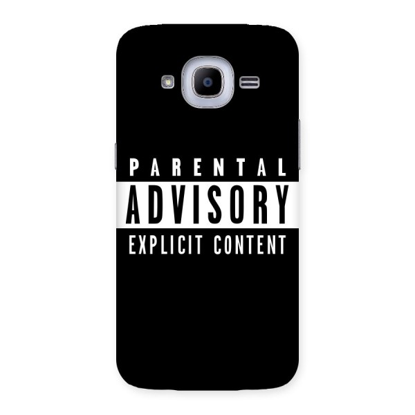 Parental Advisory Label Back Case for Samsung Galaxy J2 2016